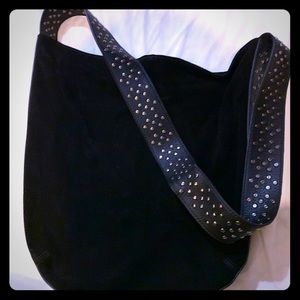 Moda Luxe Suede bag with Rhinestones